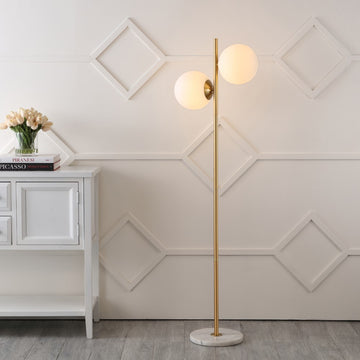 Oscar 60.5" Modern Parisian Candlestick Iron LED Floor Lamp - JONATHAN Y